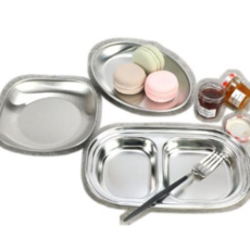 어린이집 간식접시모음전 유아식기 유치원 스텐사각쿠프 3반, 본상품