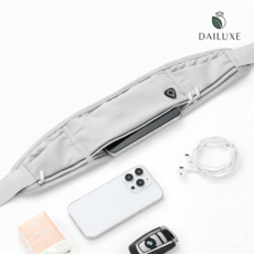 데일럭스 러닝 벨트 가방 용품 백 스포츠 밴드 마라톤 밸트 핸드폰 준비물 힙색 허리 장비 플립 보관 필수템 장비 벨크로 조깅 파우치 폰, 그레이