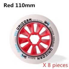 8 개/몫 PowerSlide PS 무한대 인라인 스피드 스케이트 85A 휠 110mm 100mm 90mm 검은 색 STS 스케이트, 8 레드 110mm, 1개