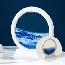 모래 샌드 아트 액자 화이트+블루 매장인테리어