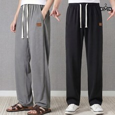 2P 블랙+그레이 블랙+베이지 여름 냉감 남성 팬츠 밴딩 남자 바지