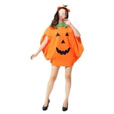成人南瓜套裝 大號萬聖節派對表演服裝 不織布南瓜衣 大人變裝