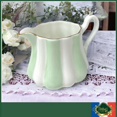 Royal Stuart 淳語詩人西洋古物 英國奶壺 清新手刷綠白相間牛奶壺, 1個