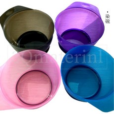 【3Q髮品】大容量止滑染碗.內有刻度.另售染刷.染膏.染劑.漂粉.雙氧水, 透明黑, 1個