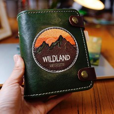 真皮復古活頁記事本 A7/A6手工旅行繪畫手賬本/日記本, 1個, A6橄欖綠(二代)