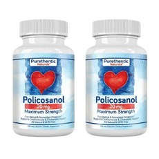 Purethentic 폴리코사놀 Policosanol 20mg 100베지캡슐 2개, 100개