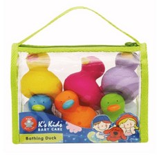 K’s Kids 奇智奇思 洗澡小鴨鴨(6入組) 寶寶洗澡玩具 玩水鴨, 1個, Multi-color