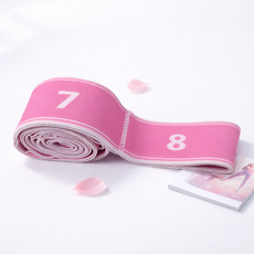 원우 요가 밴드 스트랩 필라테스 태권도 트레이닝 스트레칭 밴드 남녀노소 사용, 1개, 핑크