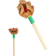 GOHOST 소형 아프리카 천연 셰이커 5.9인치 x 1.96인치 카초 씨앗 꼬투리 래틀 수제 타악기 선물 페루 악기 명상 ASMR 사운드 테라피 요가차차-1 PC, Chacha-Large-1 PC