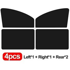 자석식 차량 햇빛 가리개 차단 커튼 양면 자동차 창문 보호 필름 커버, 2. Front Rear 4pcs