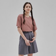 標準版型圓領短袖T恤, 粉色+粉色+粉色+粉色