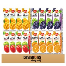 델몬트 드링크 주스팩 4종 4개씩 총 16개입 (사과드링크 망고드링크 포도드링크 오렌지드링크), 2박스, 190ml