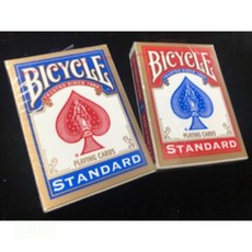 BICYCLE 魔術道具 經典撲克牌 紅/藍 POKER SIZE 普通牌大小 (現貨 白邊 款式), 1個, 白邊紅色