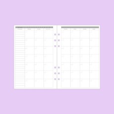 와우샵 DIY 6공 다이어리 속지 A6 A5, 월간 계획 노트[45장]