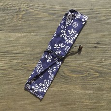 日式筷勺套裝佈袋便攜式餐具收納袋 - 學生外食高顏值餐具組, 1個, 中國風袋1個