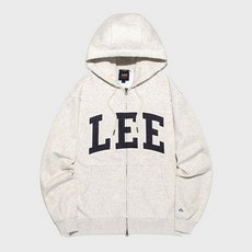 데님 아플리케 후드 집업 오트밀 192921