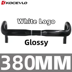 Kocevlo SL 로드 카본 핸들바 초경량 150g 호환 내부 케이블 시스템 자갈 바이크, 08 White 380mm glossy, 1개