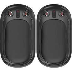 핸드 워머 충전식 SECHKISS 2팩 5000mAh 재사용 가능한 휴대용 워머 2 in 1 전기 포켓 야외 사냥 골프 캠핑 여성 남성을 위한 따뜻한 선물..., Black, Black
