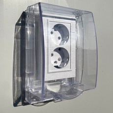 插座蓋戶外防水配電箱電線整理箱多標籤蓋罩 透明度, 透明, 1入