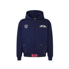 【嘻哈街潮】連帽衛衣 男士衛衣 印花衛衣 寬鬆衛衣 開衫外套 春秋外套 動物印花 潑墨設計 歐美版型 街頭休閒穿搭