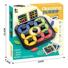 어린이 회전 퍼즐 Tangram 테이블 게임 색상 일치 논리적 사고 두뇌 티저 교육 장난감, 1