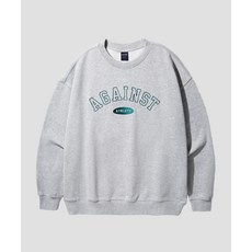 AGOD 오버핏 아치 로고 스웨트 셔츠 [그레이] MT02 369271