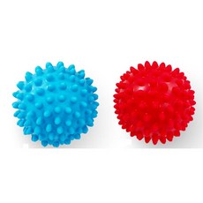 소프트볼 플라스틱 공놀이 2P 케이스키즈 스포츠공 운동신경 스포츠완구, 1개, 레드+블루