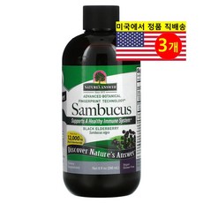 Frontier Co-op 삼부커스 블랙 엘더베리 추출 12000mg Sambucus Black Elderberry, 240ml, 3개