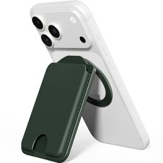 5세컨즈 아이폰 갤럭시 스탠드 핸디 맥세이프 호환 거치대 카드지갑, 1개, 카키