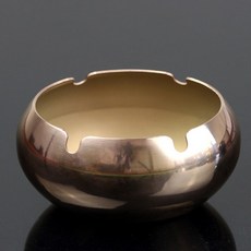 不銹鋼防風煙灰缸，家用酒店商用裝飾，防飛灰金屬煙灰缸, 玫瑰金,大13.5cm, 1個