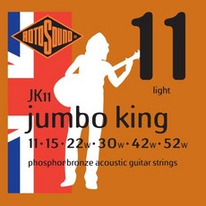 ROSTOSOUND JK10 Jumbo King 民謠吉他弦 磷青銅 extra light, 1個, JK11 (11-52)