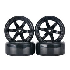 부드러운 드리프트 타이어 어댑터 1/10 RC 모델 자동차 차량 액세서리 사쿠라 D5 YOKOMO 63x26mm 12mm 4 개, B-Black
