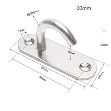 304 스테인레스 스틸 천장 후크 고정 풀 링 U 자형 내 하중 리프팅, 07 0mmk
