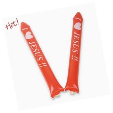 컬러룬 말씀 막대풍선 교회 행사용 응원 도구 레드 верующий 교회응원봉