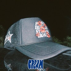 CREAM LAB 性感唇印刺繡卡車帽, 1個, 黑色 BLACK, 黑色 BLACK