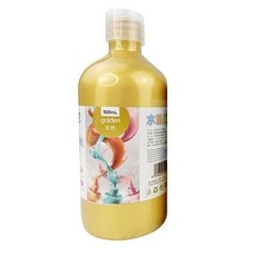 水粉顏料-500ml附壓頭 CE認證 無毒 廣告顏料 水粉 DIY 手工藝 32色 繪畫, 33金色