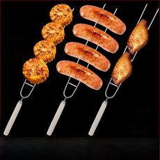 캠핑 바베큐 꼬치 세트 캠핑용품 휴대용 아웃도어, 1개, 1개