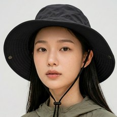리꼬즈 등산모자 햇빛차단 넓은챙 사파리모자, 블랙