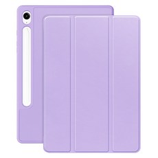 갤럭시탭 S10 라이트 Lite 10.9 호환 S펜수납 스마트 북커버 케이스 S10FE S9FE S9 공용, S펜수납 케이스-라벤더, 1개