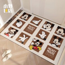 加幫手 米奇米妮 PVC 絲圈地墊 入戶玄關刮泥除塵腳踏墊 40x60cm/50x80cm, 1個, MM K,40*60公分, MM K
