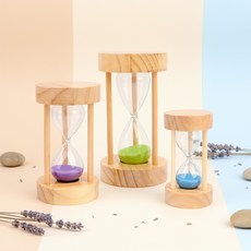 원목소품 엔틱 유리 모래시계 카페 인테리어 소품, 1개