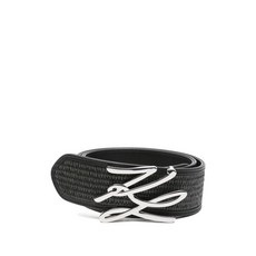 칼 라거펠트 로고 장식 우븐 벨트