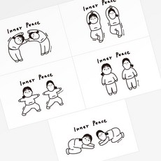 달페이퍼 이너피스 5종 엽서 postcard mon+3058pW, 4이너피스 기립