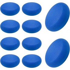 10개 차량 폼 어플리케이터 패드 3.78인치 원형 자동차 손 폴리싱 세척 스펀지 범용 디테일링 왁싱 페인트 세라믹 유리용 검정, Blue