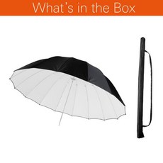 GODOX 스튜디오 사진 블랙 화이트 반사 조명 우산 60 인치 150cm