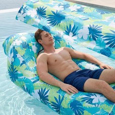 JCL 햇빛 가리개가 있는 공기 주입식 라운저 에어 소파 - 해변 수영장 공원 캠핑 및 축제를 위한 휴대용 에어 소파 펌프 필요 없음 튼튼함 휴대용 경량 인체 공학적, JCL 햇빛 가리개가 있는 공기 주입식 라운저 에어 소