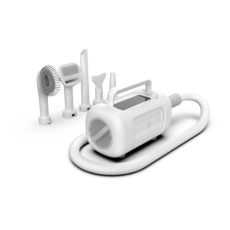 寵物專用吹風機套裝，多功能造型工具，低噪音設計，呵護毛髮健康, White, 1套