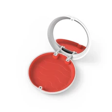 치아 교정기 케이스 리테이너 케이스 자석 마우스 가드 여행용 틀니 1PC, 25 White-red-mirror