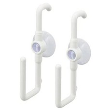 AKEBONO 曙產業 水槽吸盤置物掛勾 2入, 1組, 白色