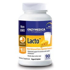 ENZYMEDICA Lacto乳糖分解酵素膠囊, 90顆, 1罐